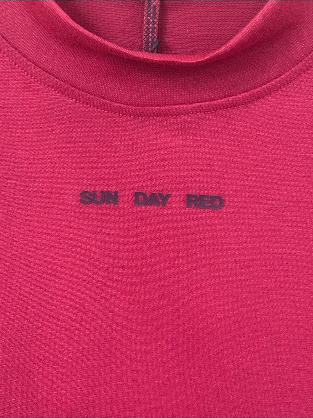 Sun Day Red Fermi Mock Golf Shirt Tiger Woods Polartec Sunday Red Large NWT! - Picture 4 of 9